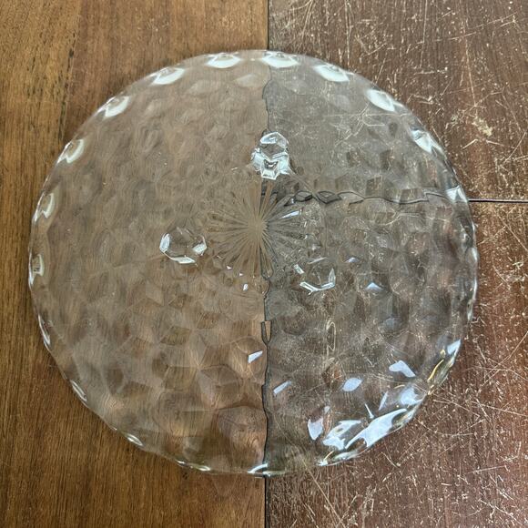 Fostoria Crystal Clear Glass Cubist Footed 12 Inch Cake Plate Serving Platter - Picture 4 of 5